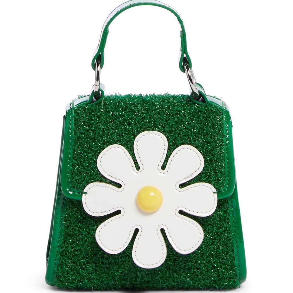 dELiA*s Green Mini Bag with White Floral Design